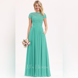JJs House Aqua Lace Wedding Dress